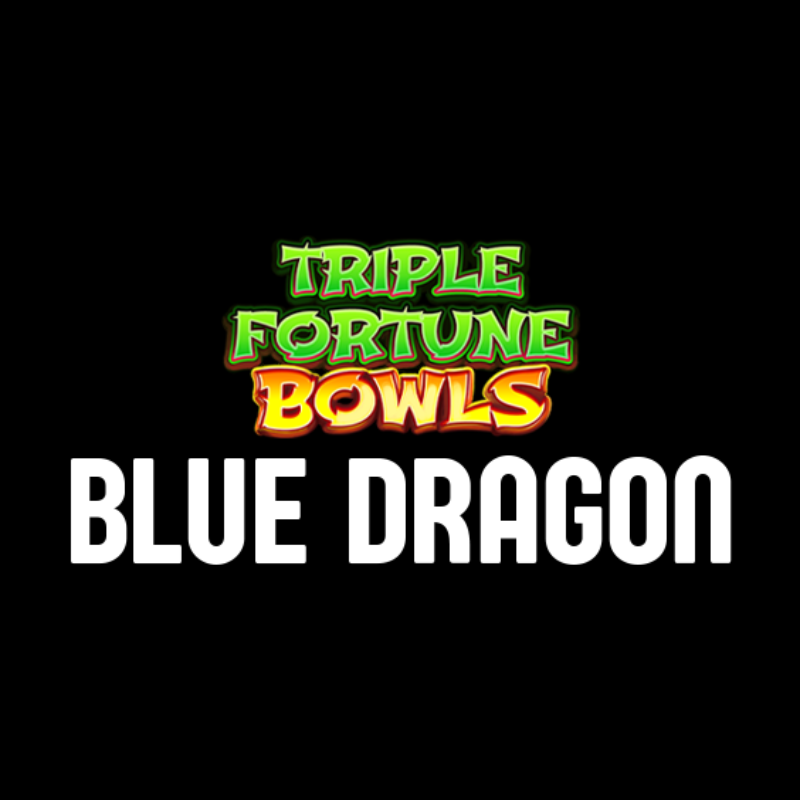 Triple Fortune Bowls Blue Dragon